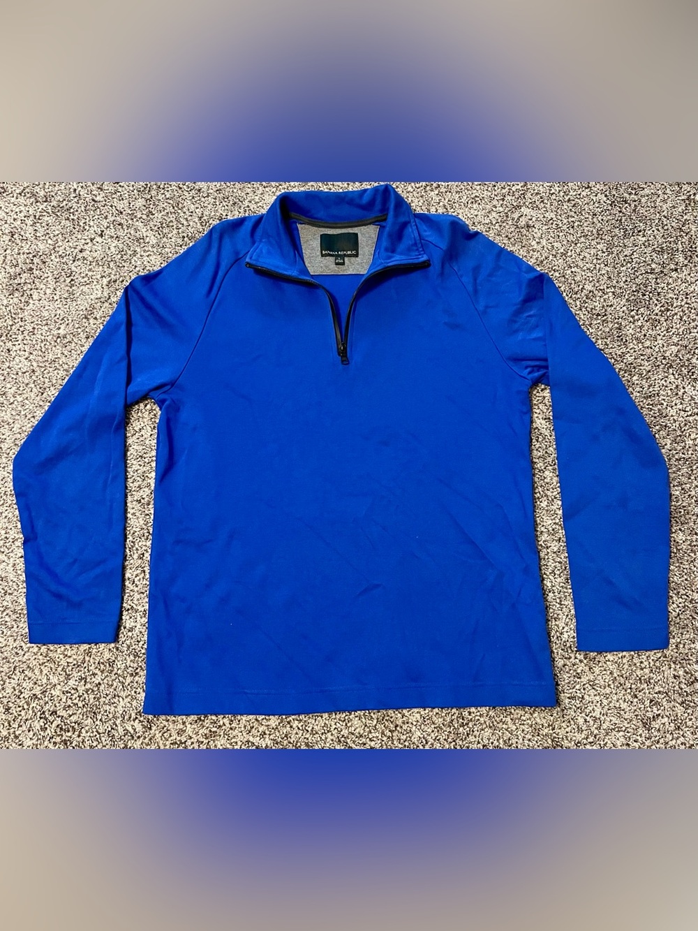 Banana Republic Men’s Royal Blue Quarter-Zip Pullover
